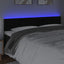 sengegavl med LED-lys 160x5x78/88 cm velour sort