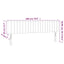 sengegavl med LED-lys 180x5x78/88 cm velour sort
