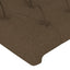 sengegavl med LED-lys 90x7x78/88 cm stof mørkebrun