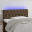 sengegavl med LED-lys 100x7x78/88 cm stof mørkebrun