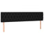 sengegavl med LED-lys 180x7x78/88 cm stof sort
