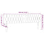 sengegavl med LED-lys 180x7x78/88 cm stof sort
