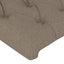sengegavl med LED-lys 180x7x78/88 cm stof gråbrun