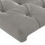 sengegavl med LED-lys 80x7x78/88 cm velour lysegrå