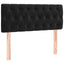 sengegavl med LED-lys 100x7x78/88 cm velour sort
