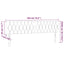 sengegavl med LED-lys 180x7x78/88 cm velour lyserød