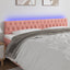 sengegavl med LED-lys 180x7x78/88 cm velour lyserød