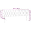 sengegavl med LED-lys 200x7x78/88 cm velour lyserød