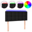 sengegavl med LED-lys 100x5x78/88 cm stof sort