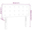 sengegavl med LED-lys 80x5x78/88 cm velour lysegrå