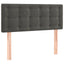 sengegavl med LED-lys 80x5x78/88 cm velour mørkegrå