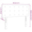 sengegavl med LED-lys 80x5x78/88 cm velour lyserød