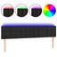 sengegavl med LED-lys 160x5x78/88 cm velour sort