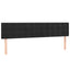 sengegavl med LED-lys 180x5x78/88 cm velour sort