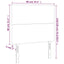 sengegavl med LED-lys 90x5x118/128 cm stof sort