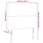 sengegavl med LED-lys 100x5x118/128 cm fløjl sort