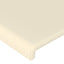 sengegavl med LED-lys 90x5x118/128 cm kunstlæder cremefarvet