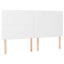 sengegavl med LED-lys 180x5x118/128 cm kunstlæder hvid