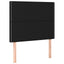 sengegavl med LED-lys 80x5x118/128 cm stof sort