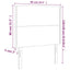 sengegavl med LED-lys 90x5x118/128 cm stof sort