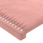 sengegavl med LED-lys 80x5x118/128 cm fløjl lyserød