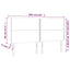 sengegavl med LED-lys 160x5x118/128 cm fløjl sort