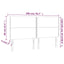 sengegavl med LED-lys 200x5x118/128 cm fløjl sort