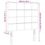 sengegavl med LED-lys 100x5x118/128 cm stof sort