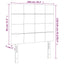 sengegavl med LED-lys 100x5x118/128 cm stof gråbrun