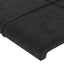 sengegavl med LED-lys 90x5x118/128 cm fløjl sort