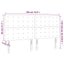 sengegavl med LED-lys 180x5x118/128 cm kunstlæder hvid