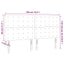 sengegavl med LED-lys 180x5x118/128 cm kunstlæder grå