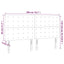 sengegavl med LED-lys 200x5x118/128 cm kunstlæder cappuccino