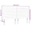 sengegavl med LED-lys 160x5x118/128 cm stof gråbrun