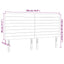 sengegavl med LED-lys 180x5x118/128 cm stof sort
