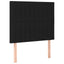 sengegavl med LED-lys 80x5x118/128 cm stof sort