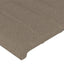 sengegavl med LED-lys 90x5x118/128 cm stof gråbrun