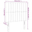 sengegavl med LED-lys 90x5x118/128 cm stof cremefarvet