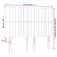 sengegavl med LED-lys 144x5x118/128 cm stof sort