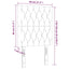 sengegavl med LED-lys 80x7x118/128 cm stof cremefarvet