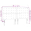 sengegavl med LED-lys 200x5x118/128 cm stof sort