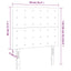 sengegavl med LED-lys 90x5x118/128 cm fløjl sort