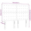 sengegavl med LED-lys 144x5x118/128 cm fløjl mørkegrøn