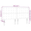 sengegavl med LED-lys 160x5x118/128 cm fløjl mørkeblå