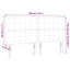 sengegavl med LED-lys 180x5x118/128 cm fløjl mørkeblå
