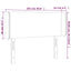 sengegavl med LED-lys 103x16x78/88 cm stof sort