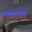 sengegavl med LED-lys 147x16x78/88 cm fløjl lyserød