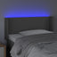 sengegavl med LED-lys 83x16x78/88 cm kunstlæder grå