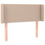 sengegavl med LED-lys 93x16x78/88cm kunstlæder cappuccinofarvet