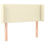 sengegavl med LED-lys 103x16x78/88 cm kunstlæder cremefarvet